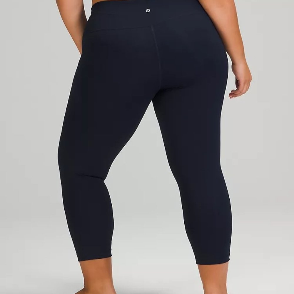 NWT lululemon Wunder Under HR Crop 21" Flux sz 10 Black - Picture 3 of 3